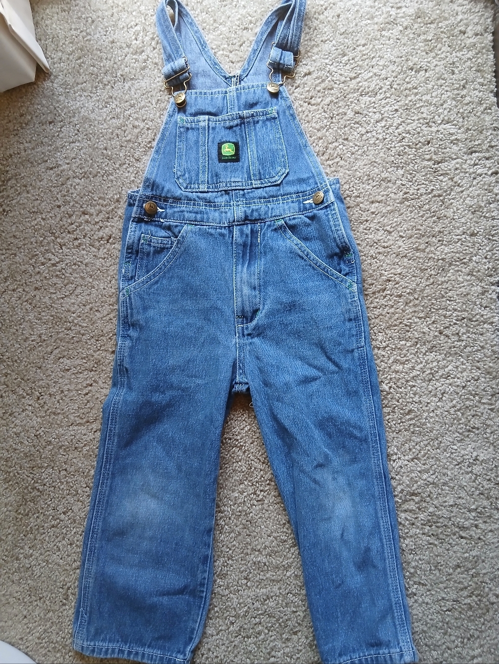John Deere Blue Denim Relaxed-Fit Overalls